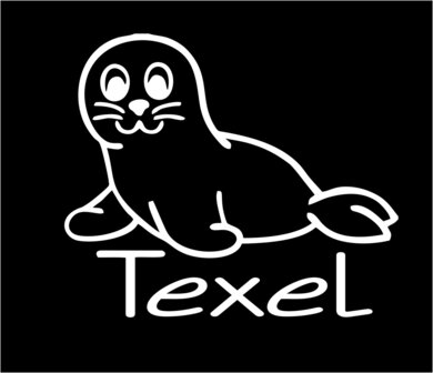 Zeehond sticker Texel