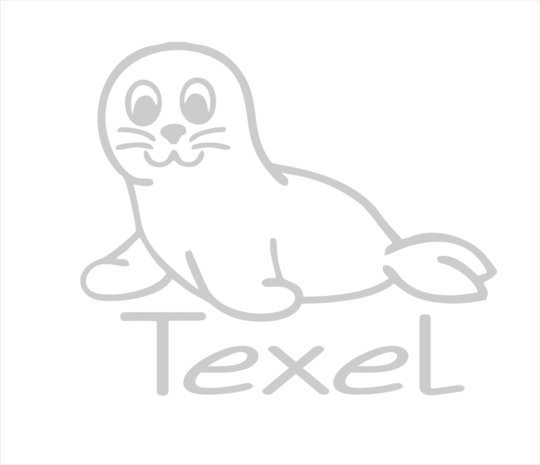 Zeehond sticker Texel