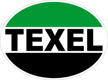 Groen-zwart Texel sticker